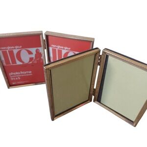 Vintage Golden Ornate Etched Decorative Cottagecore Folding Picture Frames Lot